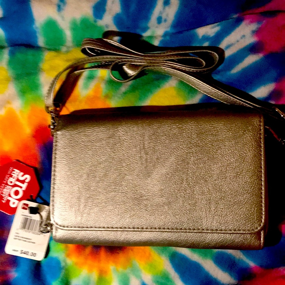 HOLD—Mundi Silver wallet or clutch or crossbody. NWT.